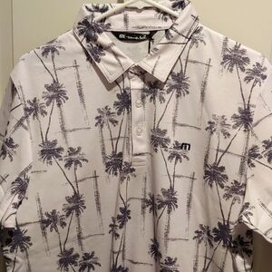 Travis Mathew White/grey polo L NWT